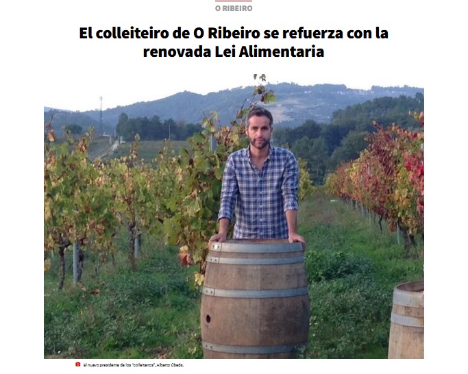 Alberto úbeda, presidente de la asociación de viticultura artesanal colleiteiros